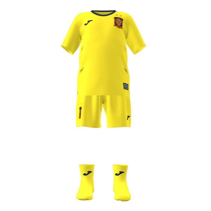 Mini-kit gardien domicile kid Espagne Futsal 2020/21 - jaune/vert fluo - 3 ans