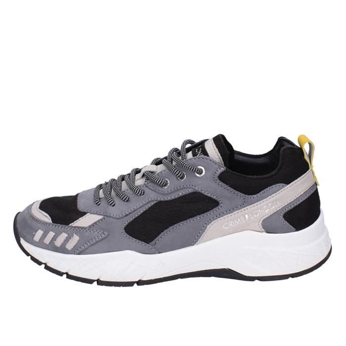 CRIME LONDON Baskets Homme Gris Cuir nubuck BF739