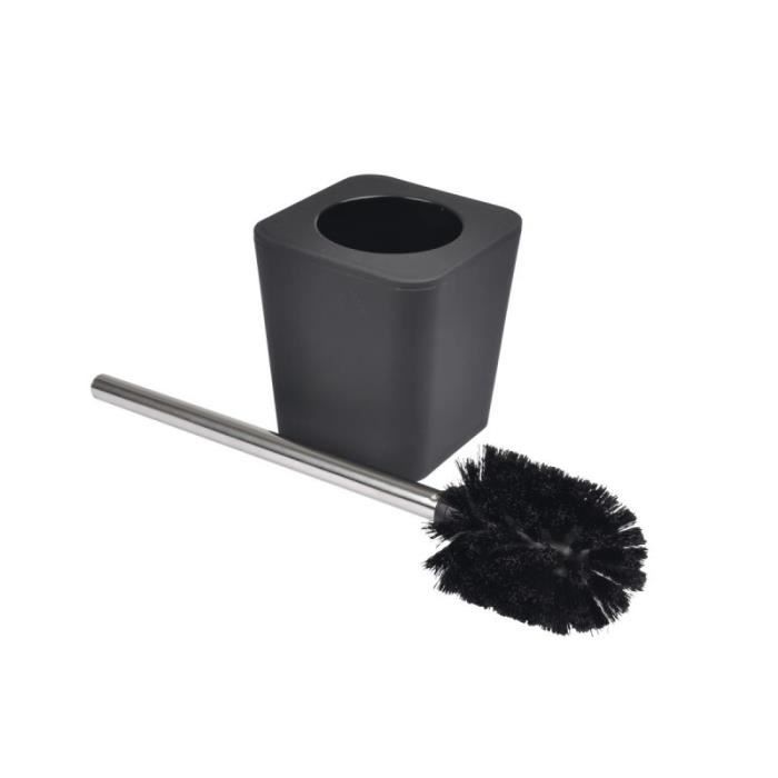 Brosse Wc Soft Touch -vitamine- 39cm Noir - Paris Prix
