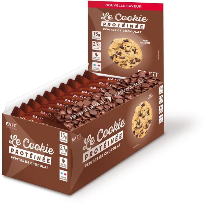 EAFIT Le cookie protéiné Pépites de chocolat - Présentoir x10 cookies 50 g