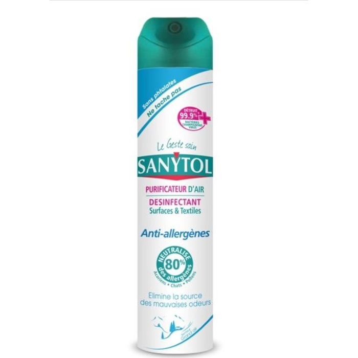 Purificateur d'Air Désinfectant Surface/Textile Anti-Allergène Grand Air 300 ml
