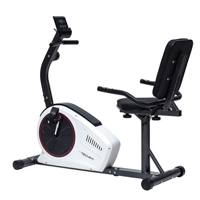 TechFit R450 Vélo d'Appartement Semi-Allongé, Vélo Couché Idéal pour l'Entraînement de Récupération, avec la Selle Réglable