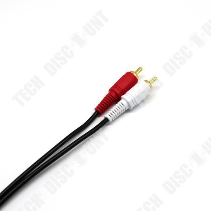 TD® 5 M jack 3,5 mm Câble audio RCA RCA sur la prise Jack RCA à la prise AUX - cable et connectique pour lecteur, smartphone, pc