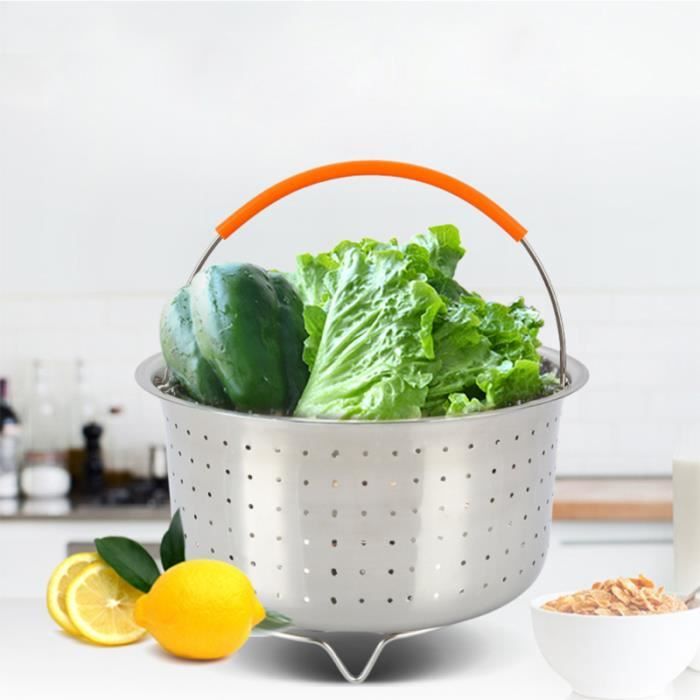 21.5X12.5CM En Acier Inoxydable Cuiseur À Riz Panier Vapeur Autocuiseur Anti-brûlure De Nettoyage AUTOCUISEUR - COCOTTE MINUTE