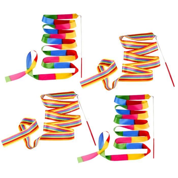 4 PCs ruban gymnastique réglable sangles colorées Streamer accessoire de performance avec RUBAN THERMIQUE - PAPIER THERMIQUE