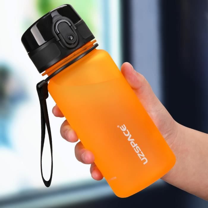 GOURDE,Dynamic Orange-350ml--bouteille'eau de Sport en plastique Tritan, sans BPA, Portable, étanche, pour enfants, joli Shaker, éco