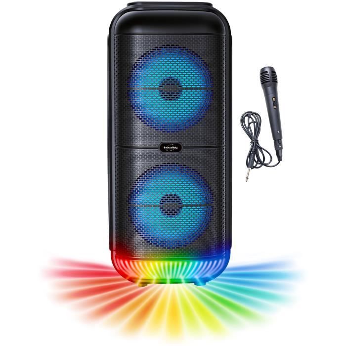 Enceinte Karaoké lumineuse INOVALLEY KA22 BTH Bluetooth V5.0 49 cm