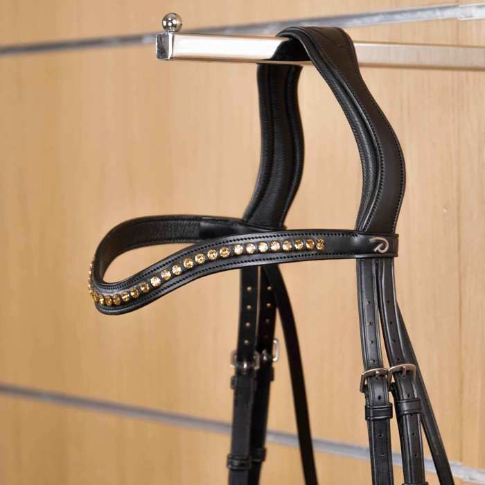 Comparer les prix de Frontal en V cuir pour cheval Dyon Swarovski
