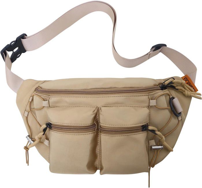 Grand Sac Banane Unisexe Imperméable - Sac à Ceinture, Pochette De Voyage - Nylon - Dimensions 34x14x4 Cm