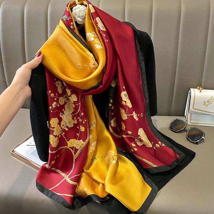 Foulard Multicolore En Laine Et Soie – Marque April, Largeur 190 Cm – Neuf Sans étiquettes