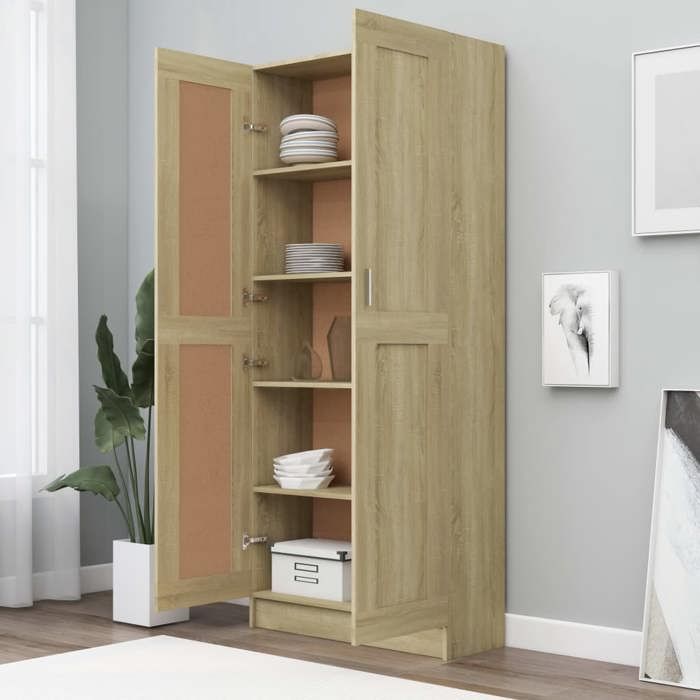 Bibliothèque Étagère de Rangement VIDAXL Chêne sonoma - 825x305x1855 cm Bois dingénierie B326