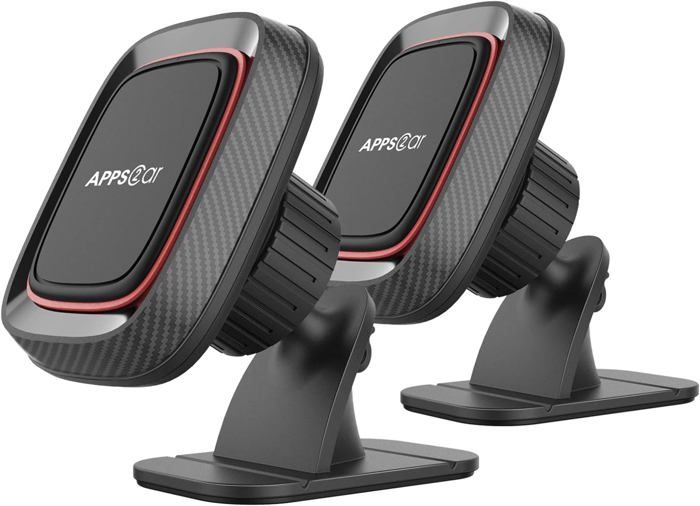 [Lot de 2] Support magnétique pour téléphone portable APPS2Car support universel pour téléphone portable à adhérence solide supe