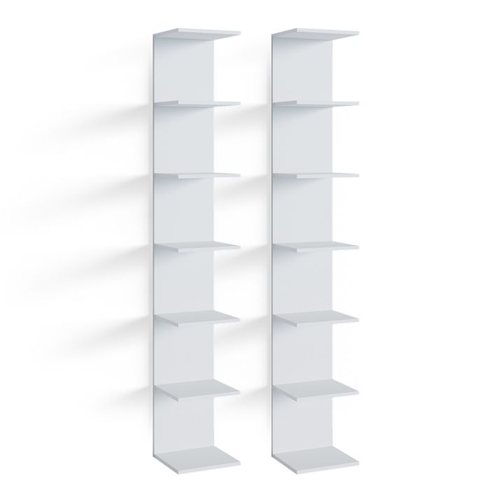 Étagère murale Paolo 28x190cm Lot de 2 Blanc Vicco 52083 Étagère murale Paolo 28x190cm Lot de 2 Blanc Vicco 52083