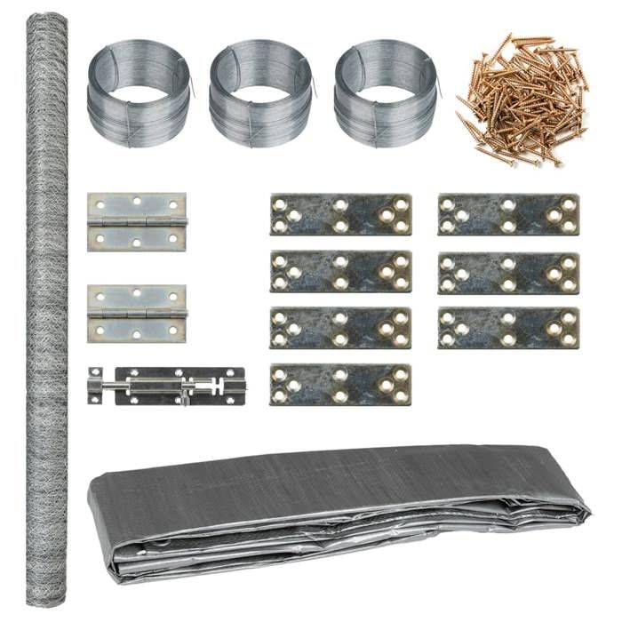 Meilleurs prix pour vidaXL Poulailler 268x100x190 cm métal 171560