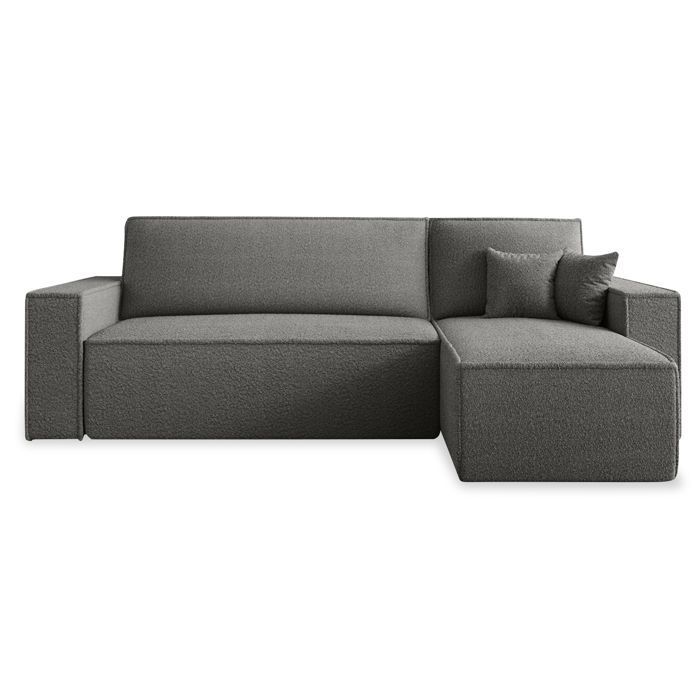 Canapé dangle convertible réversible Lorenzo Bouclette Gris Canapé dangle convertible réversible Lorenzo Bouclette Gris