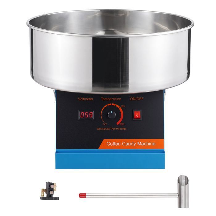 Machine A Barbe A Papa Professionnelle VEVOR 1000 W Appareil A Barbe A Papa Commercial 6 Pcs Min Grand Bol En Inox Alimentaire Temperature 95 8 233 3 89635742