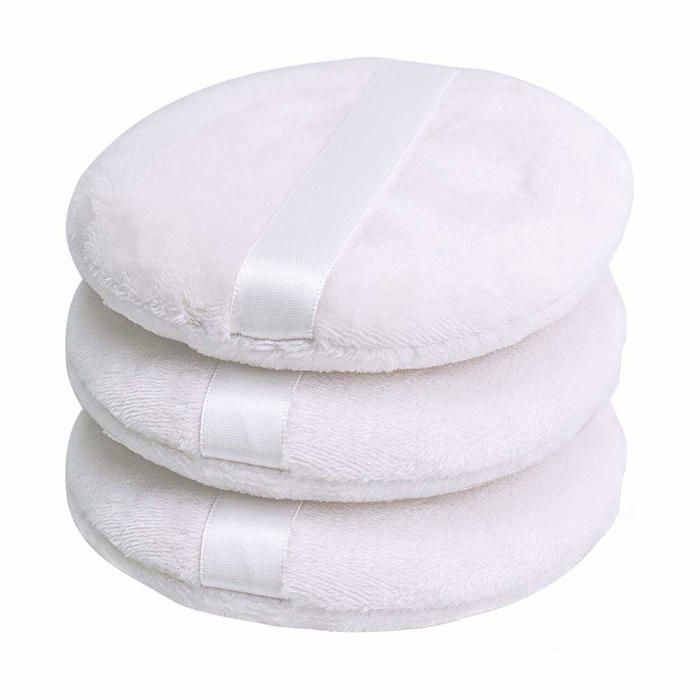Lot De 4 Houppettes à Poudre Pour Bébé - En Peluche Douce, Multi-couleurs, Taille M