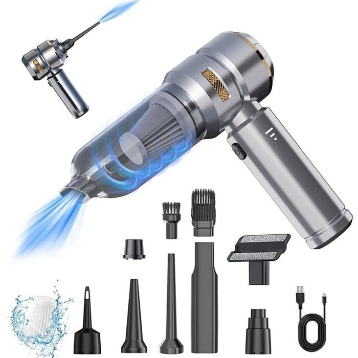 COCCKO Aspirateur Voiture Puissant sans Fil, 4-en-1 Aspirateur à Main Mini Portable, 15000pa Multifonctionnel Aspirateur Voiture sans Fil,avec 3 Niveaux,pour PC,Maison,Voiture,Bureau,canapé COCCKO Aspirateur Voiture Puissant sans Fil, 4-en-1 Aspirateur à Main Mini Portable, 15000pa Multifonctionnel Aspirateur Voiture sans Fil,avec 3 Niveaux,pour PC,Maison,Voiture,Bureau,canapé