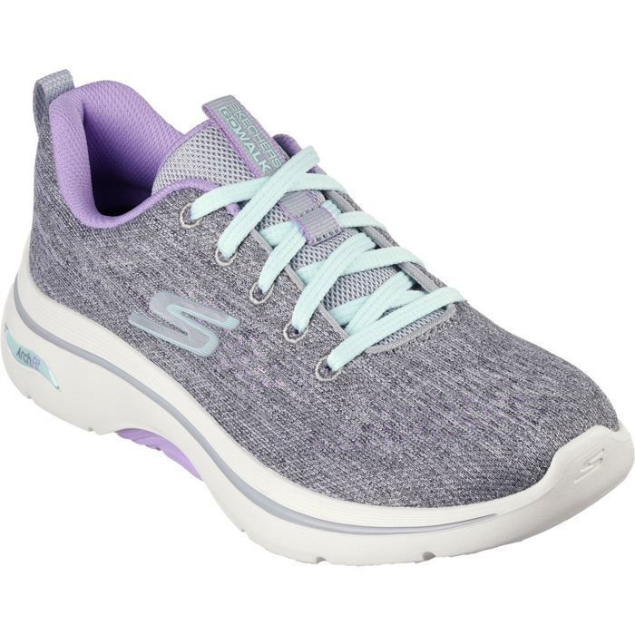Skechers Skechers GO WALK Arch Fit 2.0 Vivid Sunset Baskets Pour Femmes En Textile Gris/Lavande