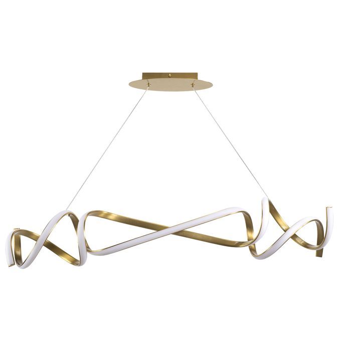 Lampe suspendue de plafond Toolight LED APP1777-CP Lampe pendante au plafond Or 90X25X17CM