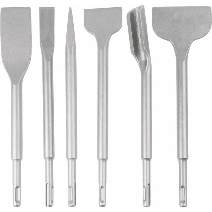 Set De Burins SDS Plus 3 Pièces - 100 Mm, 75 Mm, 40 Mm - Pour Carrelage, Béton, Pierre - Acier 40CR Trempé
