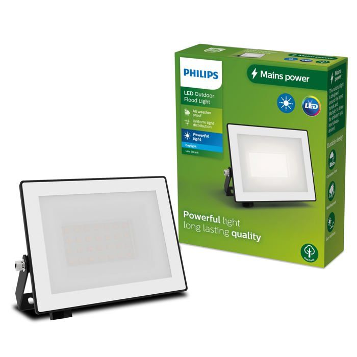 Projecteur Extérieur - Philips - Lois - 20W - 5000K - Noir