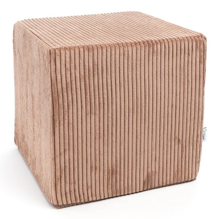 Block Pouf repose-pieds en velours côtelé entièrement amovible tabouret carré rembourré 40x40 cm Sz96 Ecopuf