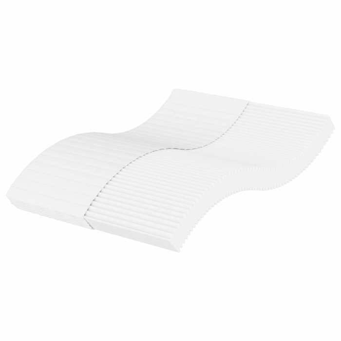 Matelas en mousse - vidaXL - 140x220 cm - Blanc - Dureté H2 & H3 - Housse respirante - Mousse PU 22D - Fermeture éclair