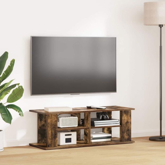 Meuble TV VidaXL chêne fumé 96 x 35 x 335 cm – meuble de salon contemporain