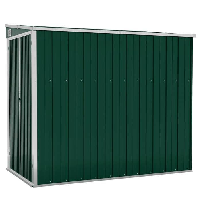 Cabane DextérieurePARAJIEModerne Abri de jardin mural Vert 118x194x178 cm Métal galvanisé@835920