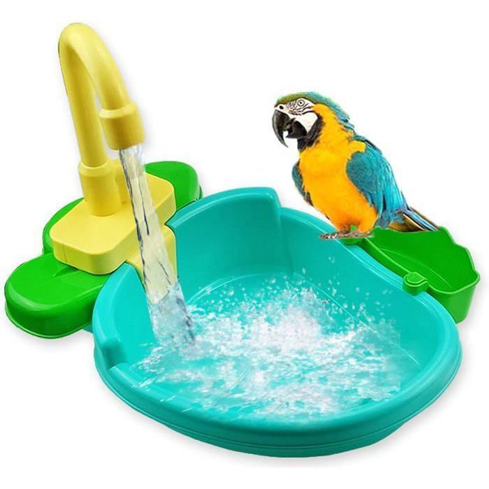Baignoire automatique pour oiseaux mangeoire pour oiseaux piscine pour animaux de compagnie jouet de bain Label ENEVAOCT