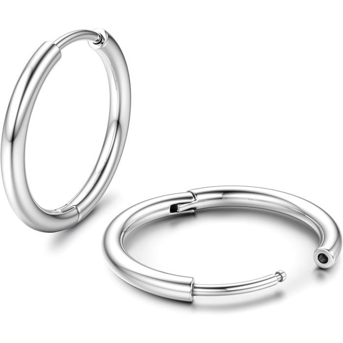 Boucles DOreilles Créoles En Titane G23 Pour Femme Homme Hypoallergénique Titane Piercing Oreille Cartilage Tragus Helix Pe[PP200]