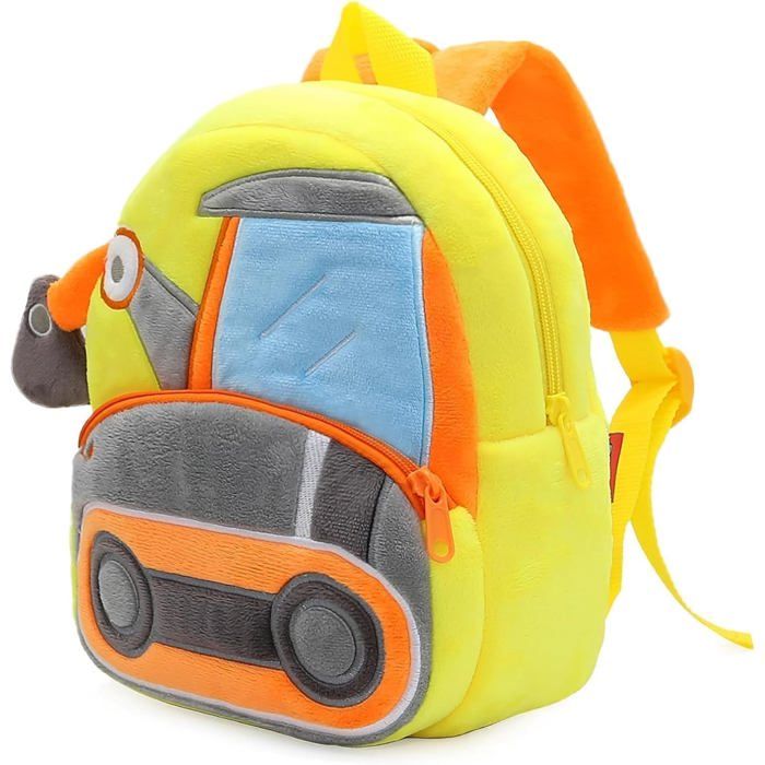 Sac A Dos Pour Enfants Pour Garçon 1-4 Ans Sac A Dos Maternelle Confortable Cartable Maternelle Léger Motif Pelleteuse