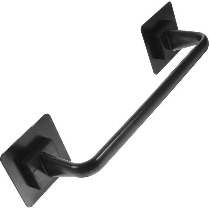 Porte-serviettes mural noir à ventouses sans perçage pour salle de bain