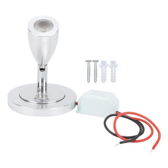 Lampe De Lecture LED 12V-24V Pour Bateau/camping-car - Nickelée, Dimmable - Neuve