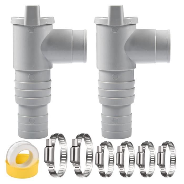 Tuyau Piscine 32mm - Lot De 2 Avec Raccord Et Colliers Métalliques - Pour Piscines Hors Sol - Flexible Et Antifuite
