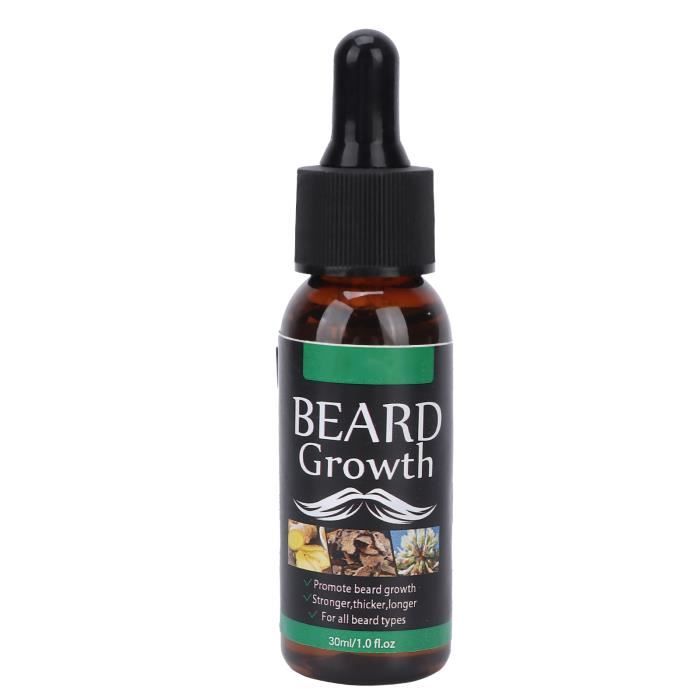 Huile De Croissance Pour Barbe Hommes - Enrichie à L'huile D'argan Et Vitamines - 30ml - Naturelle
