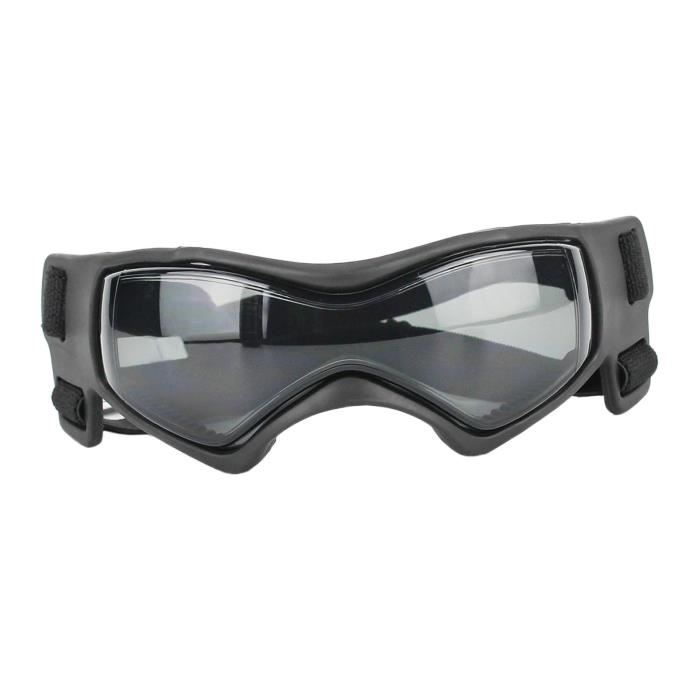 Lunettes de protection pour chien Pet Chiot Petite race moyenne Lunettes de soleil réglables Cosplay Lunettes de fête Le noir