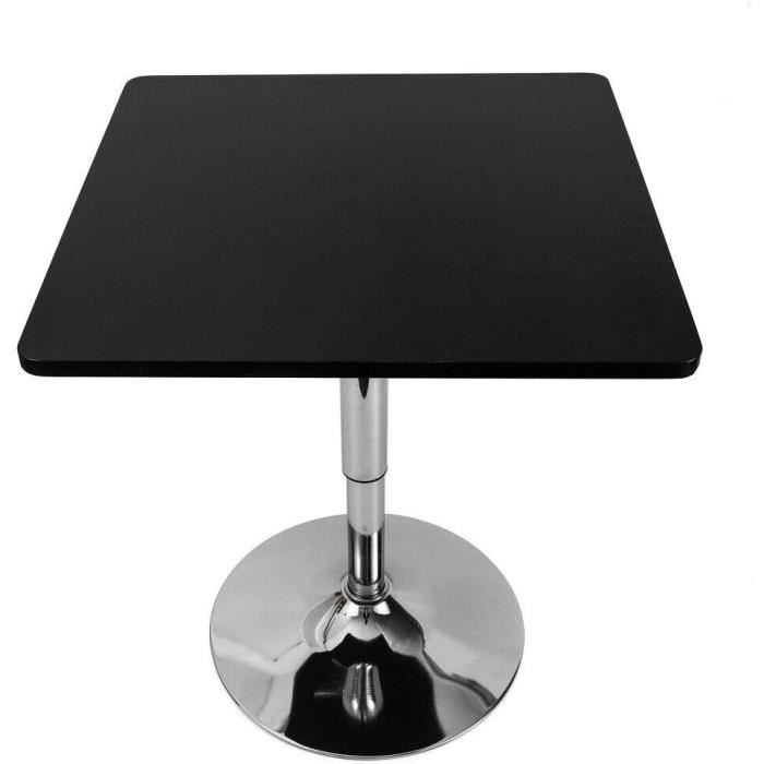 multistore 2002 table de bistrot carrée réglable en hauteur noir 60 x 60 cm