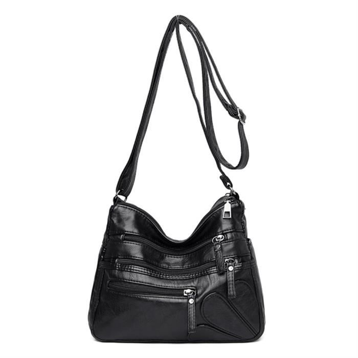 Sac a main femme cuir souple noir online