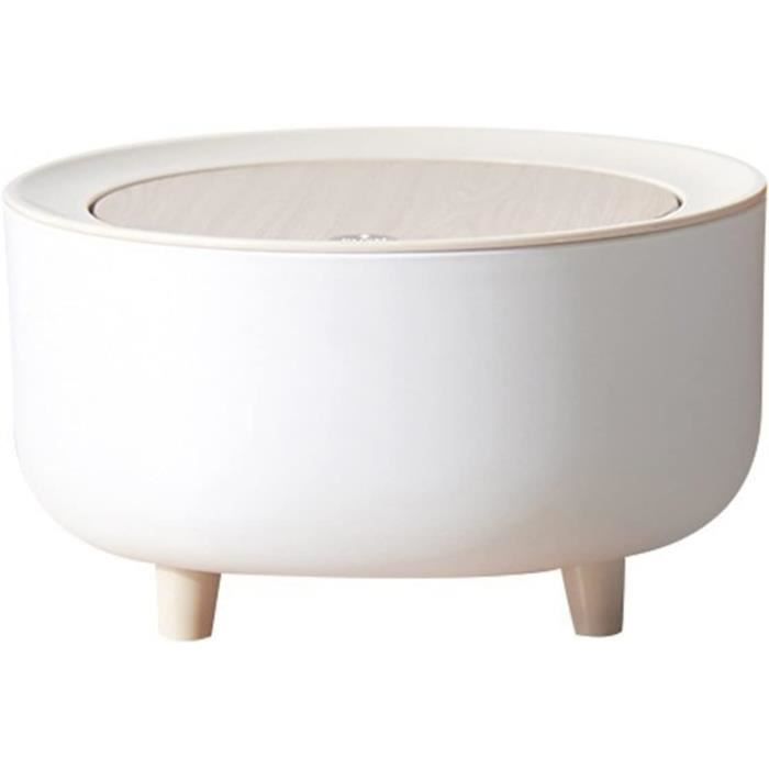 Poubelle Haute Avec Roulettes 15 L – Design étroit, Couvercle Anti-odeurs – Pour Cuisine, Salle De Bain, Chambre – Blanc Pratique