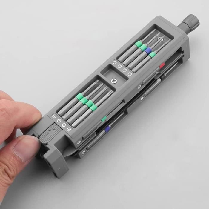 Lot De 4 Coffrets Tournevis Précision 32 En 1 – 30 Embouts + Pincette