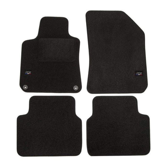 Tapis De Sol Voiture Pour Peugeot 308 SW 2017-2021 - Lot De 4 Pièces - Moquette Antidérapante Noire