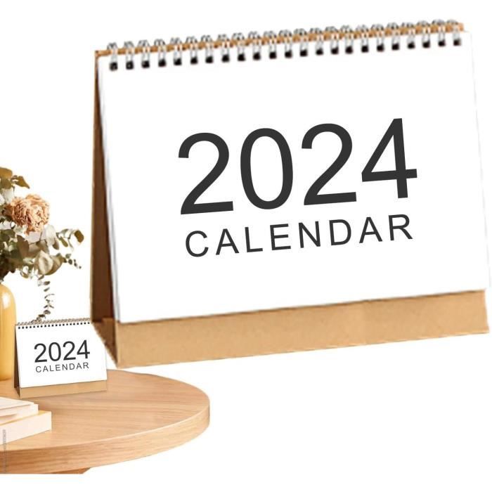 Calendrier de Bureau 2024, Stand Up Calendrier Mensuel 2024