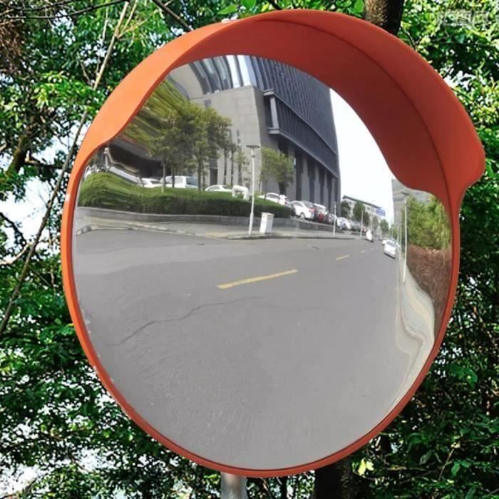 Miroir de trafic convexe 45cm, miroir de sécurité, miroir extérieur de circulation pour poteau HB042 -LEC
