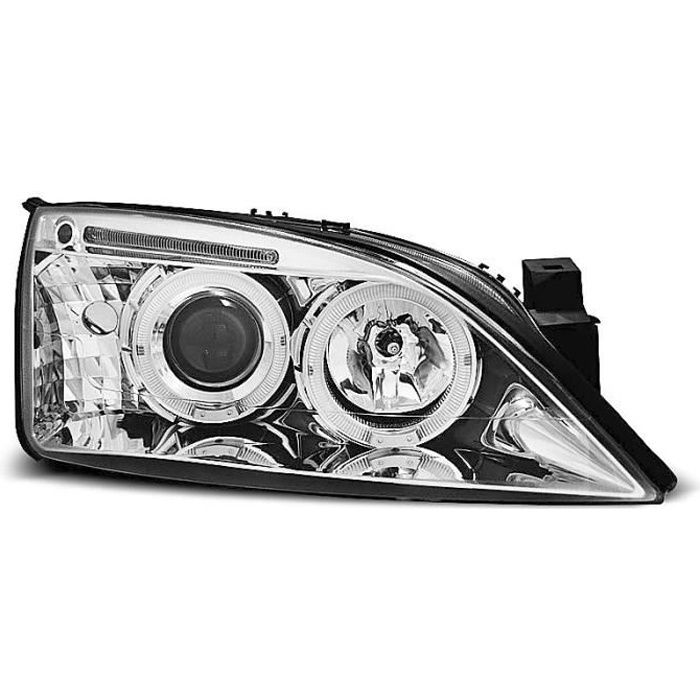 Paire de feux phares Ford Mondeo MK3 00-07 angel eyes chrome (O34)