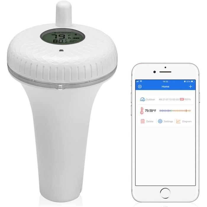 Thermomètre Piscine LED étanche - Sonde Température Aquarium Avec Alarme Et Prise UE