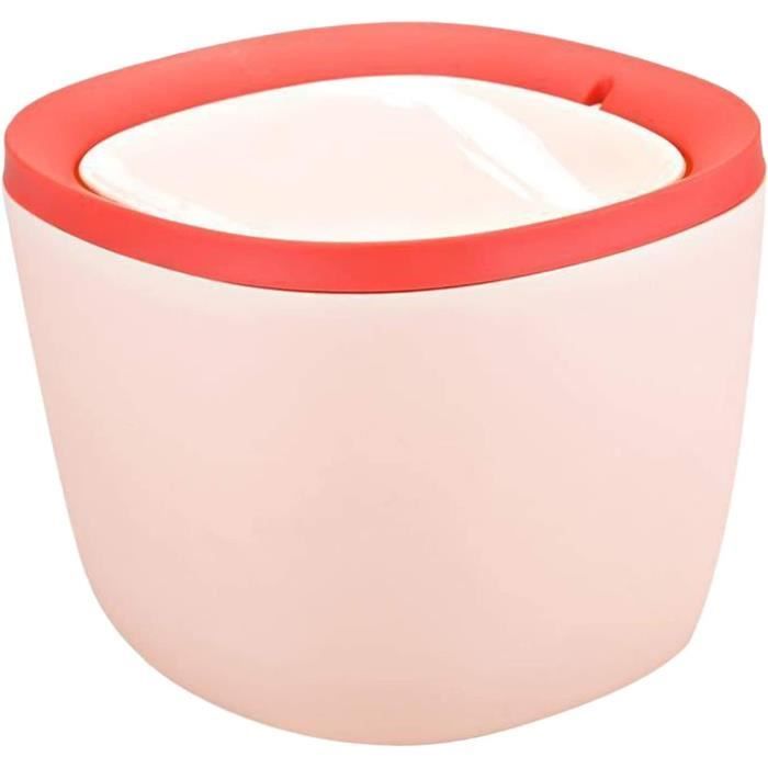 Poubelle De Bureau Design Champignon - Mini Corbeille à Papier Avec Couvercle - 19x19x9 Cm En ABS - Pour Bureau, Salon, Chambre D'enfant - 8