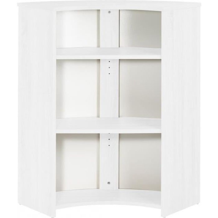 meuble comptoir bar 96 cm blanc 3 niches - manhattan 508 - l 96.7 x l 44.9 x h 104.8 cm