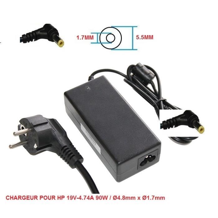 Chargeur HP 19V 4.74A 90W ordinateur portable alimentation